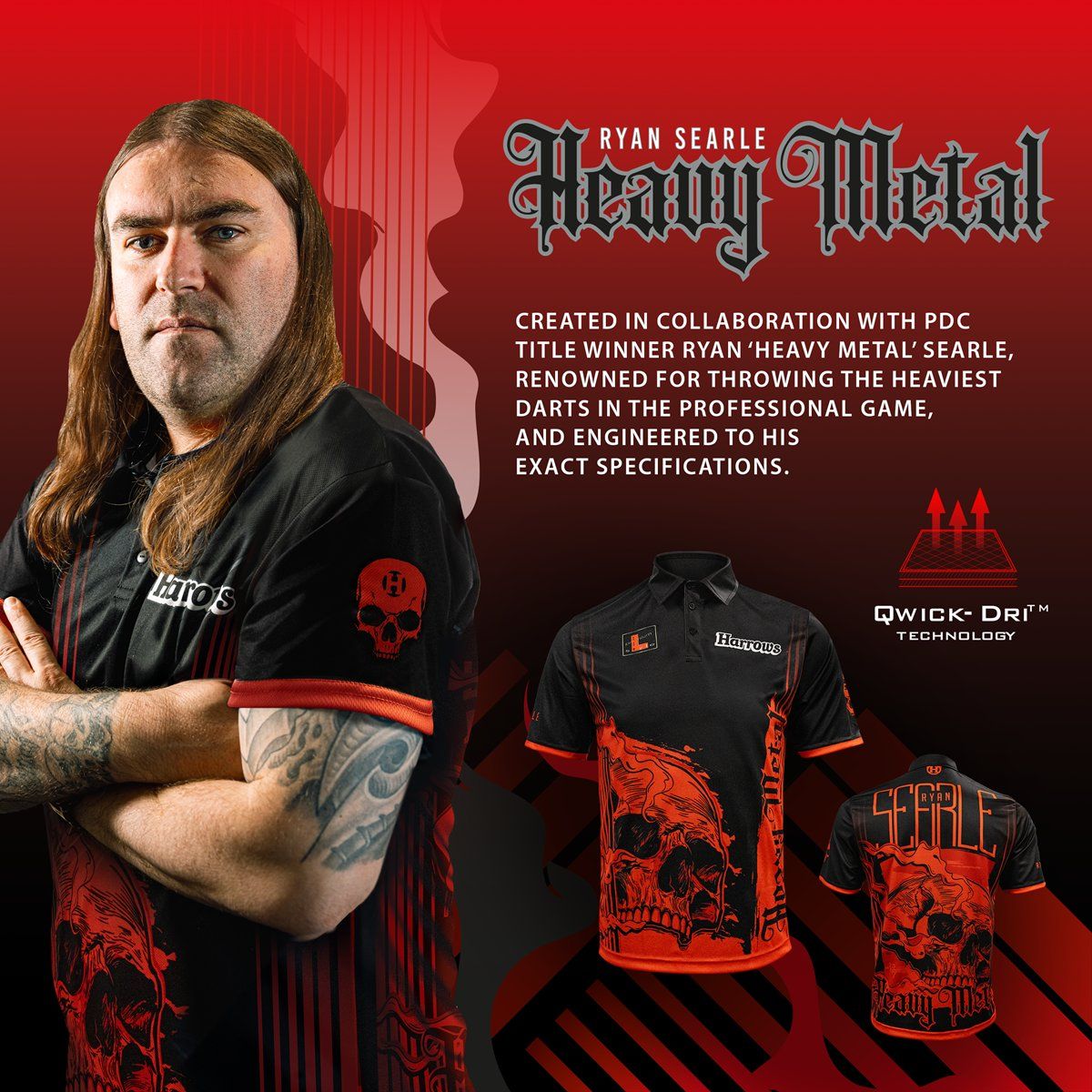 Harrows Ryan Searle Dart Shirt S/M/L/XL/XXL/3XL/4XL/5XL Shirts