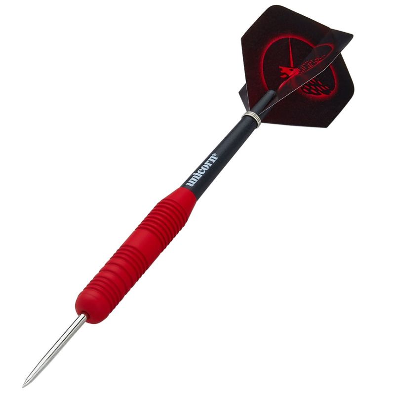 Unicorn Core Plus Rubberised Brass Red Steeldart 21 Gramm Steeldarts