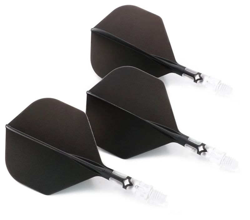 Cuesoul Dart Flight/Shaft ROST T19 Flight Schwarz/Transparent Small Standard Flights