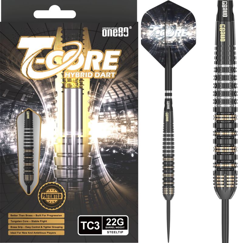 ONE80 T-Core TC3 Steeldarts 22 Gramm Steeldarts
