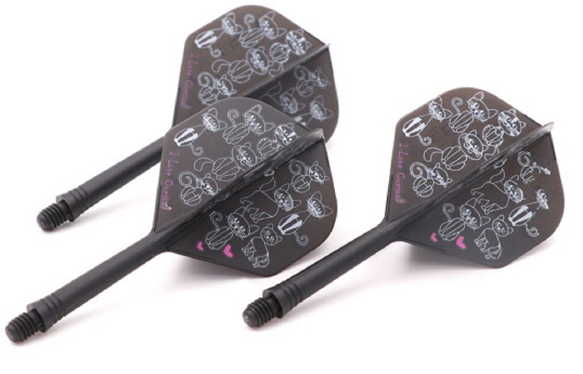 Cuesoul Dart Flight/Shaft Ak5 Catty Black Katzen Standard No2 Flights