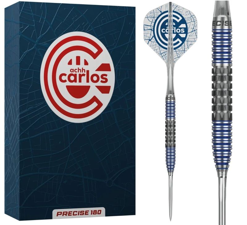 Precise180 Ach Carlos 90% Steeldarts SUP Flights 21/23/25 Gramm Steeldarts