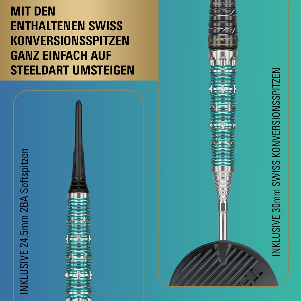 Target The Miracle Rising Sun Limited Edition Champions Set 95% 2BA Softdarts 21,5 Gramm Softdarts