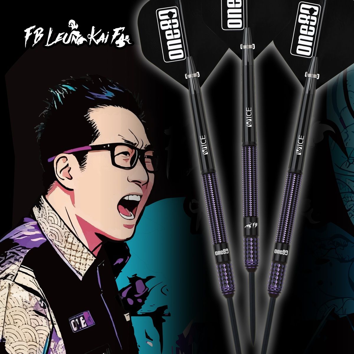 One80 FB Leung V3 Signature Dart 90% Steeldarts 22 Gramm Steeldarts