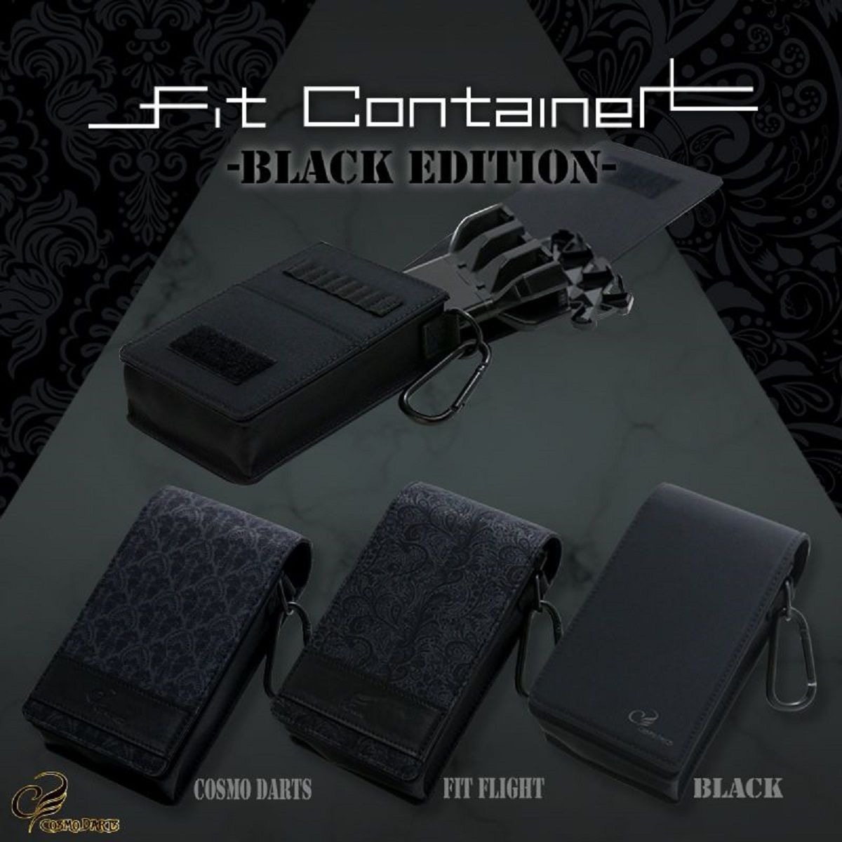Cosmo Dart Case Container Black Edition "Fit Flight" Dart Tasche
