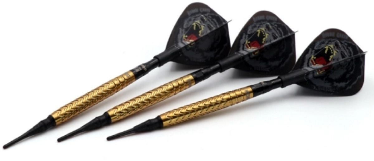 Cuesoul KONG Robbie Green Gold + TERO Flights Soft Dart Pfeile 20 Gramm Softdarts