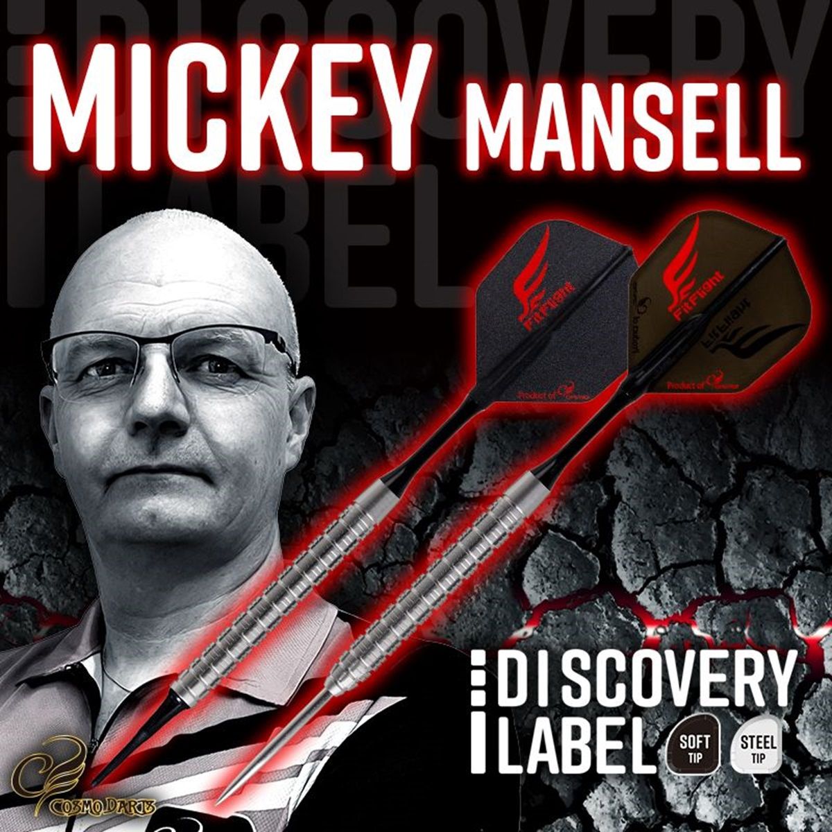 Cosmo Darts Discovery Label Mickey Mansell Steeldarts 25 Gramm Steeldarts