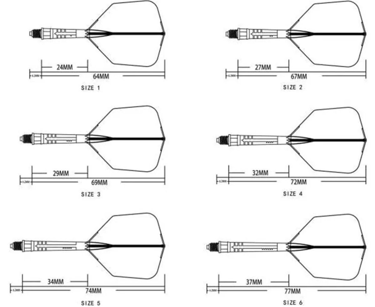 Cuesoul Dart Flight/Shaft ROST T19 Carbon Shaft Rot/Rot Standard Flights