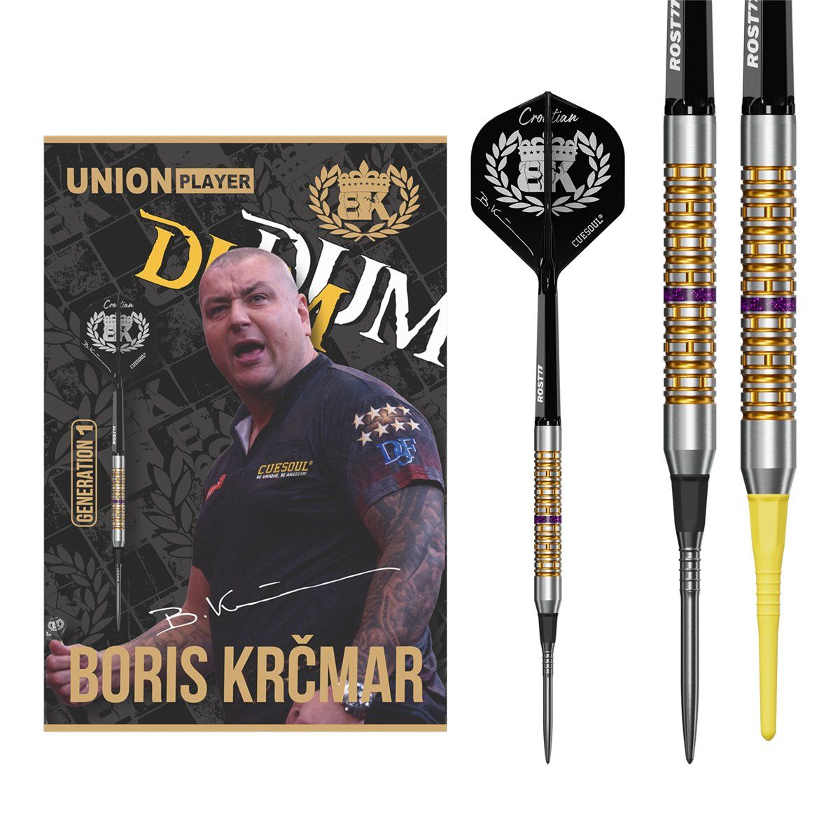 Cuesoul Boris Krcmar G1 95% Softdarts + Conversion Points No.5 15,5/19/21/23 Gramm Softdarts