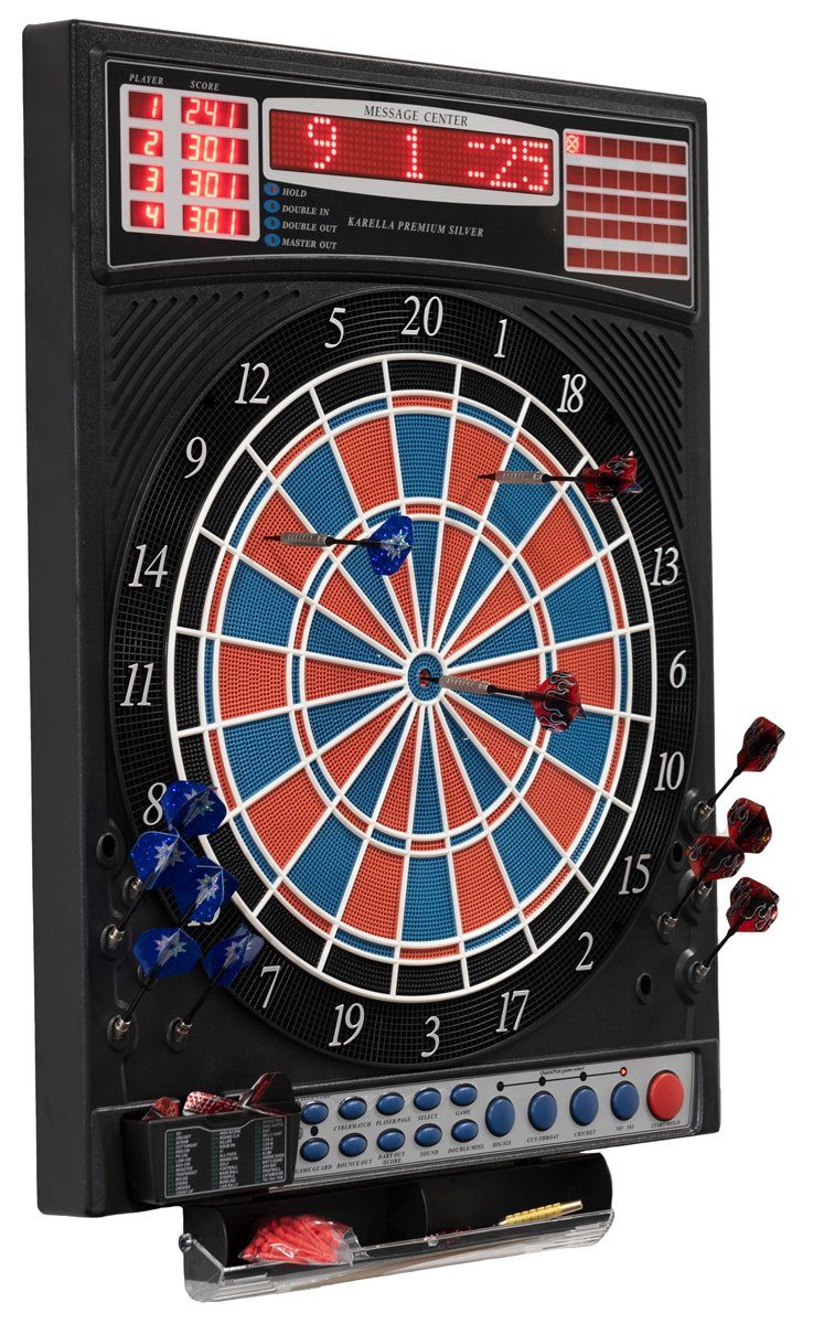 Dartautomat Karella Premium Silver elektonische Dartscheibe E-Dartscheibe