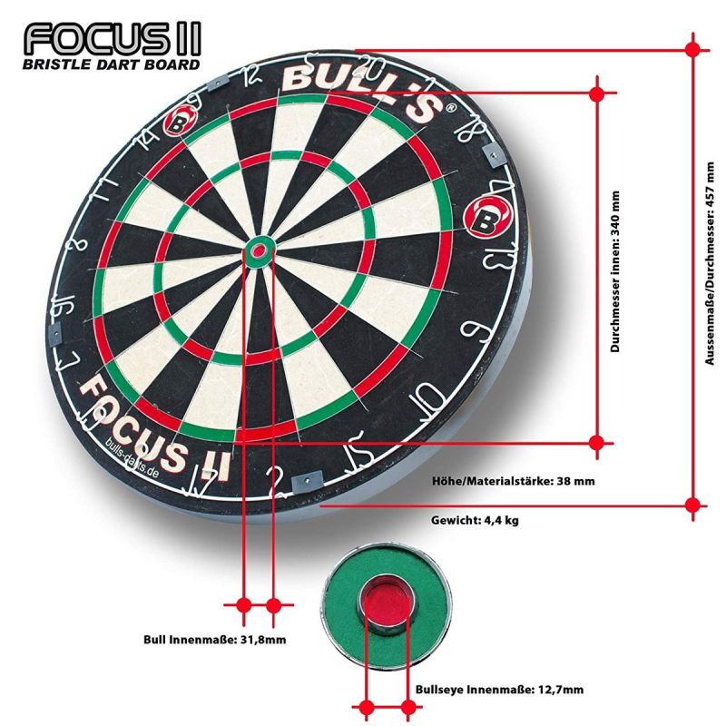 1 Stück BULL'S Focus II Bristle Board Bristle Board