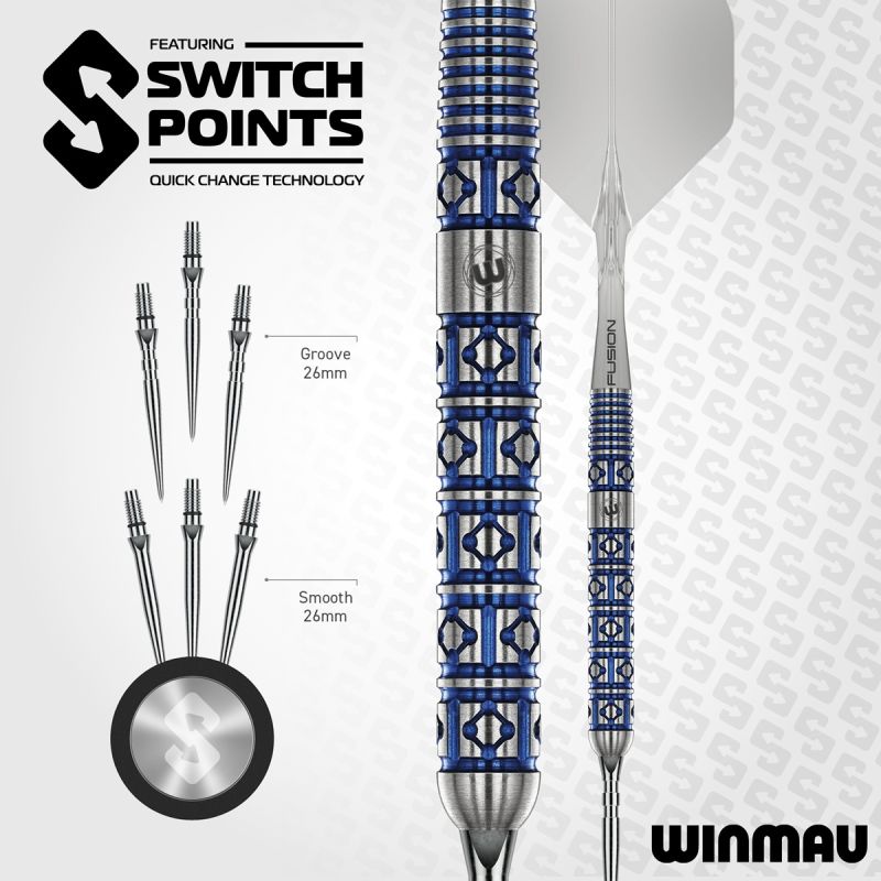Winmau Lunaris Parallel Switch Point 90% Steeldarts 23/25 Gramm Steeldarts