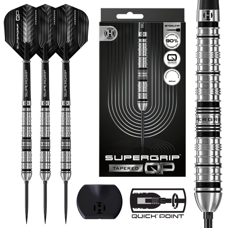 Harrows Supergrip QP Tapered 90% Quick Points Steeldarts 22/23/24/26/28/30 Gramm Steeldarts