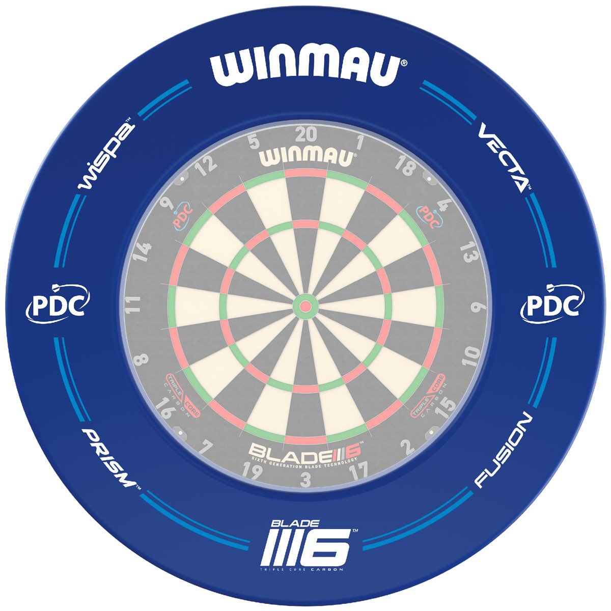 1 tlg. Winmau PDC Dart Catchring Dart Surround Blau Auffangring