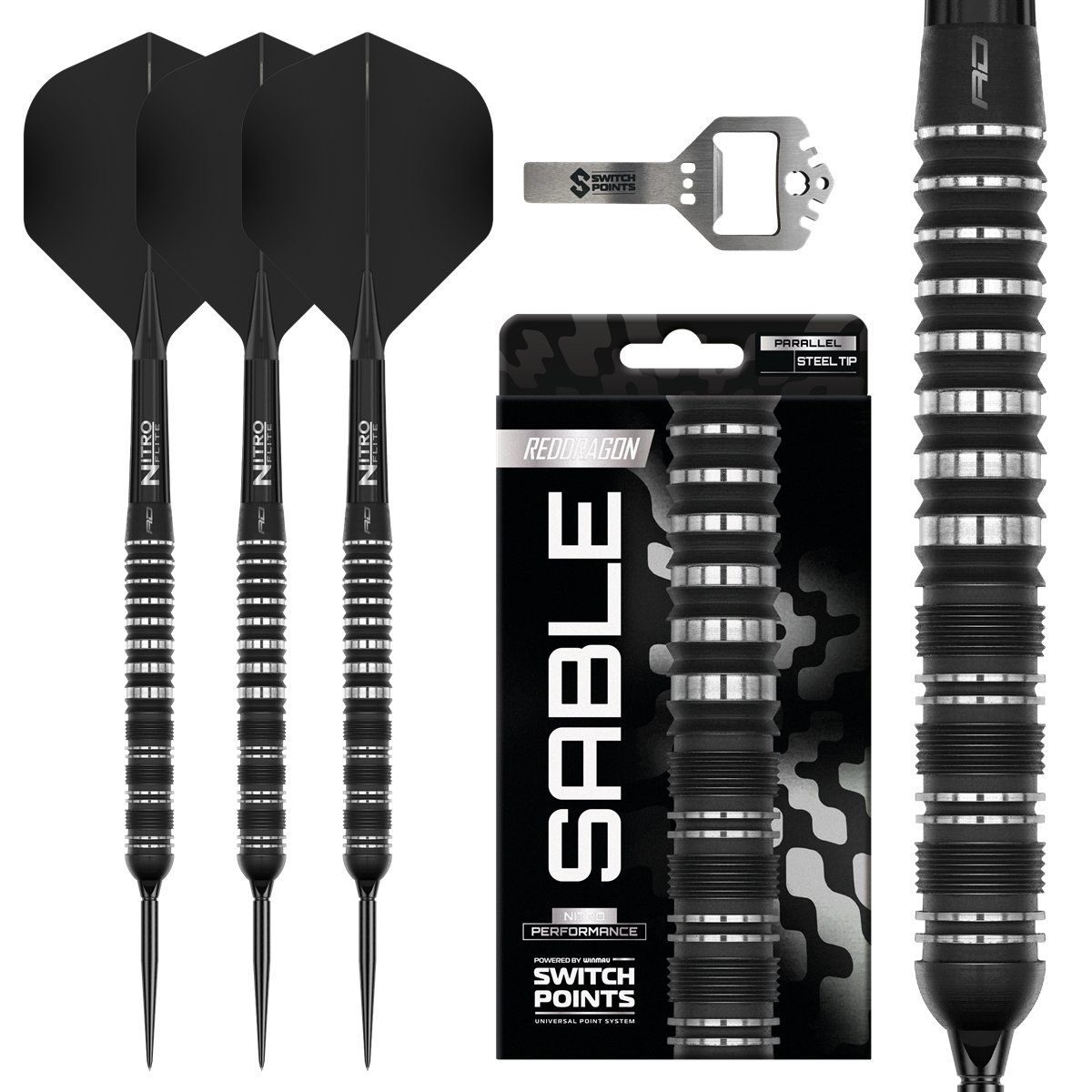 Reddragon Sable Parallel Switch Point 90% Steeldarts 21/22/23/24 Gramm Steeldarts