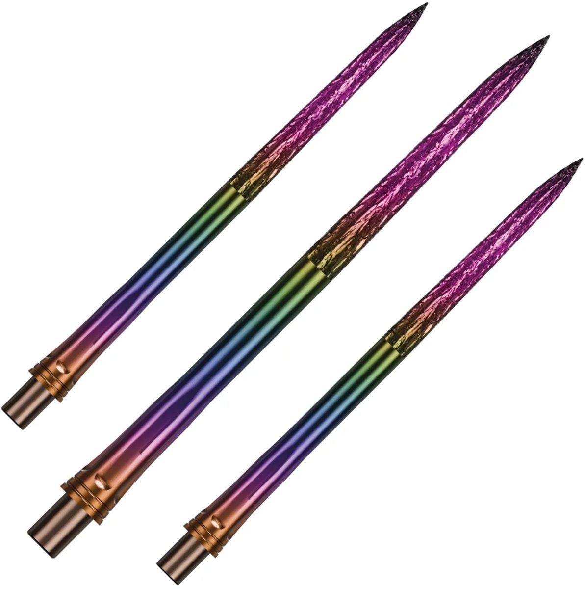 Precise180 EVO Steeldartspitze Rainbow Roughed 28/32/36/40 mm Wechselspitzen