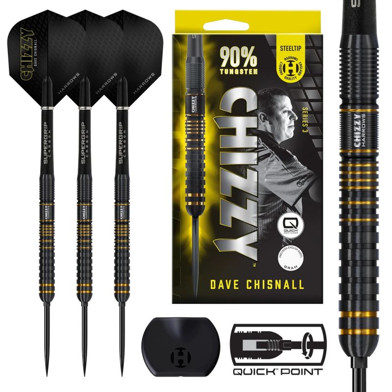 Harrows Dave Chizzy Chisnall G3 Quick Point 90% Steeldarts 21/22/23/24/25/26 Gramm Steeldarts