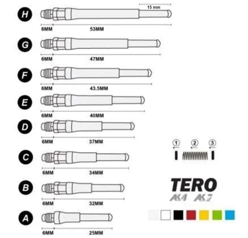 Cuesoul AK7 Tero Dart Shaft Grün Shafts