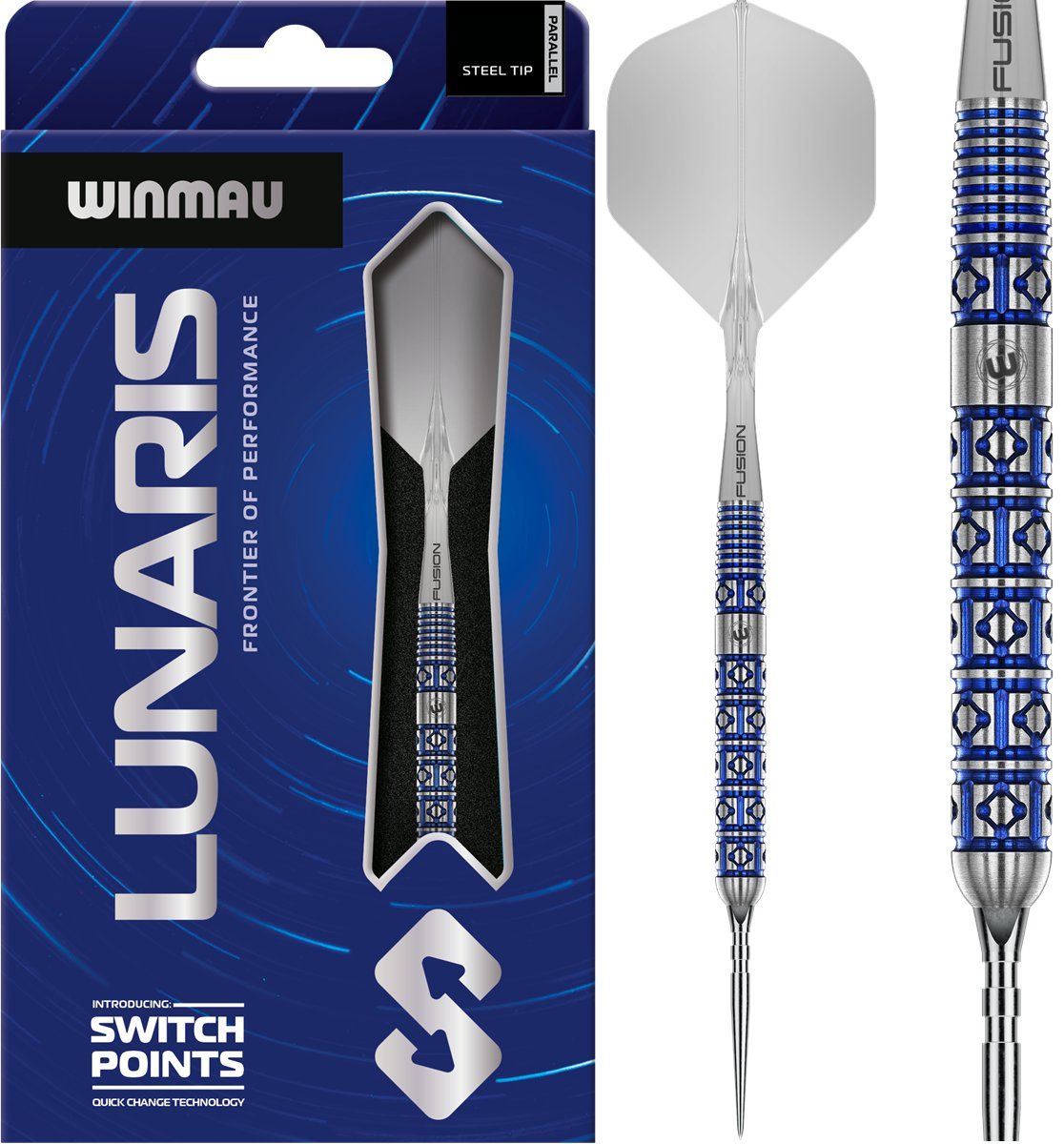 Winmau Lunaris Parallel Switch Point 90% Steeldarts 23/25 Gramm Steeldarts