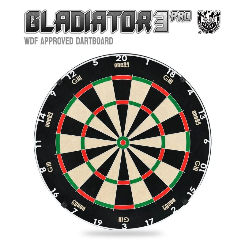 ONE80 Gladiator 3 Pro Dartboard Bristle Board