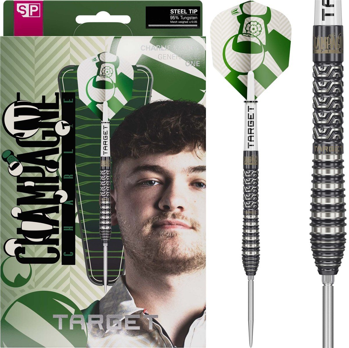 Target Charlie Manby SP 95% Steeldarts 22/23/25 Gramm Steeldarts
