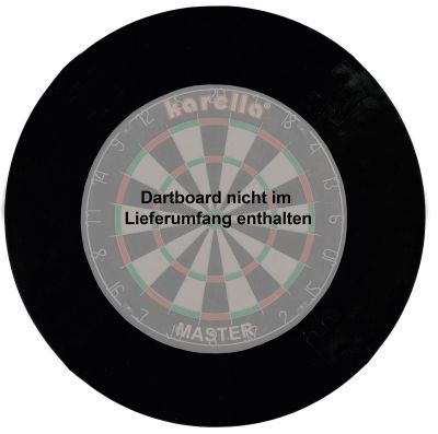 4 tlg. Karella Wandschutz schwarz Steel Dartscheibe Auffangring