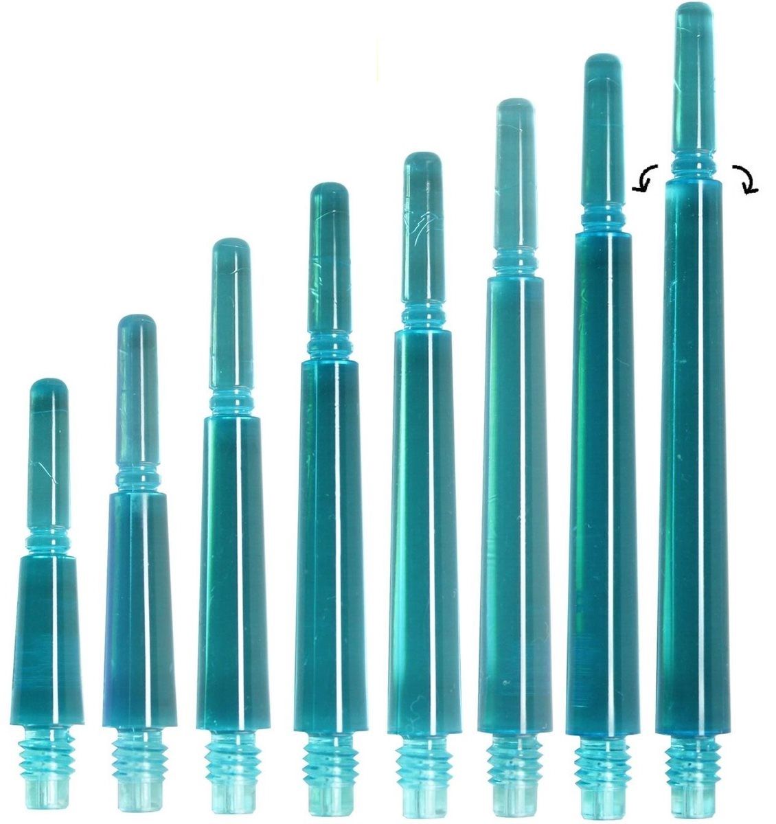 Cosmo Darts Fit Shafts Gear Normal Spinning KLAR Hellblau Shafts