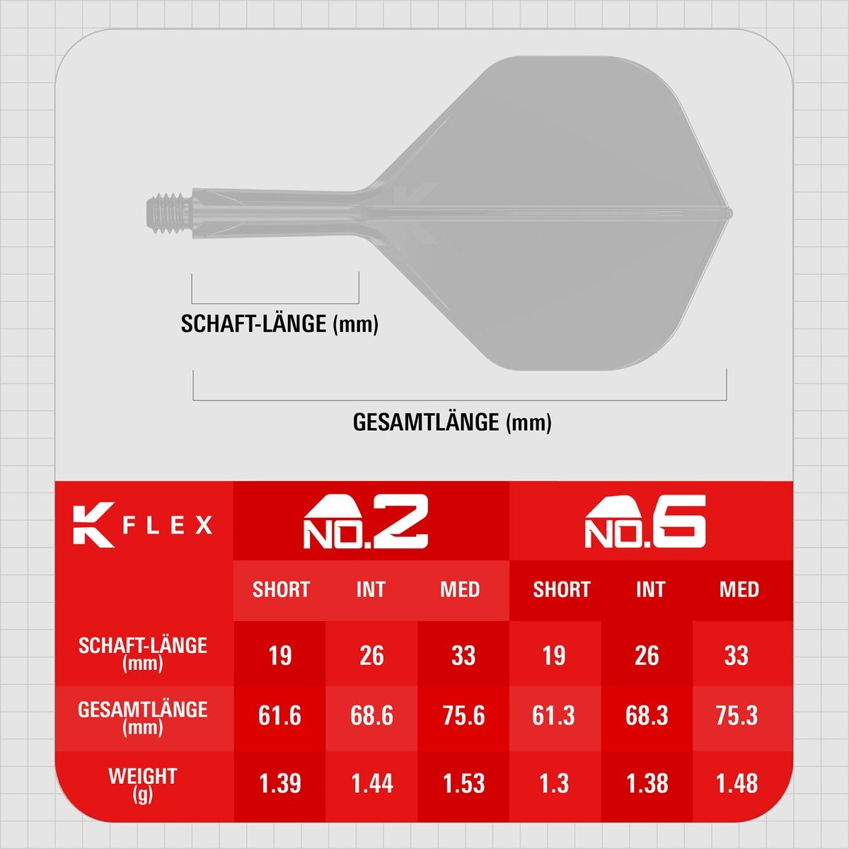 Target K-Flex Game Over Shaft/Flight System Standart No2 Shafts