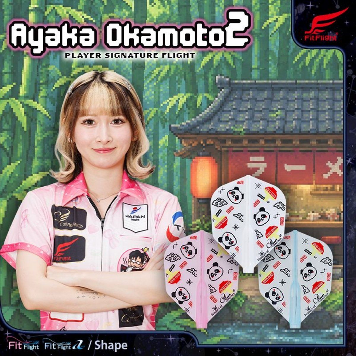Cosmo Darts Fit Flights Ayaka Okamoto 2 Shape Flights