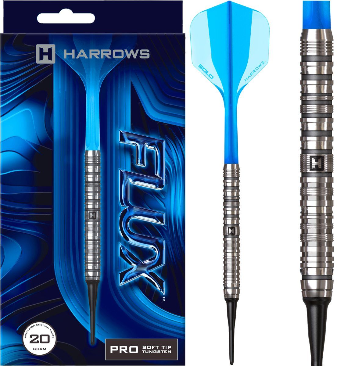 Harrows Flux Tungsten Pro Softdarts 20 Gramm Softdarts