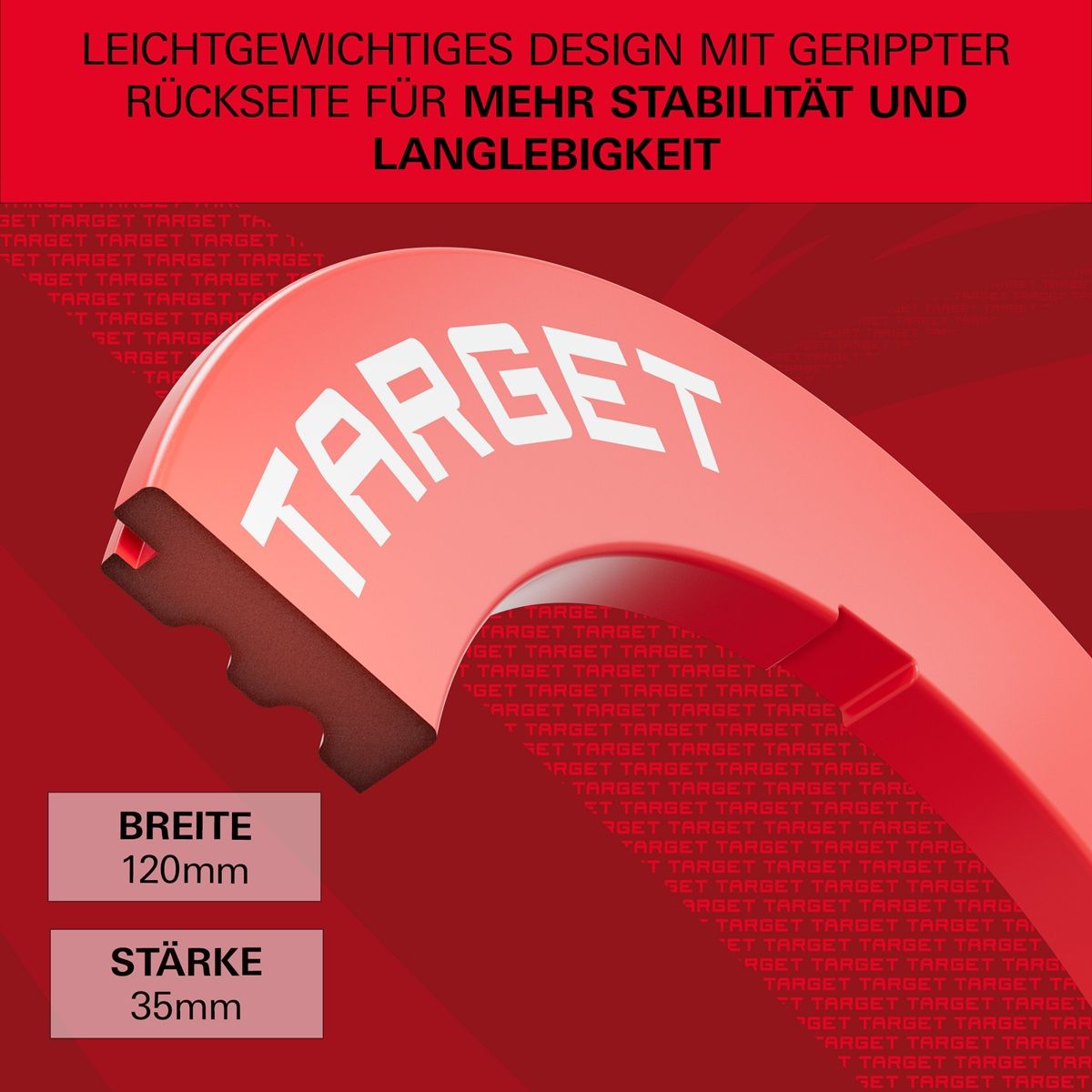 Target Notched Surround Catchring Schwarz/Rot/Grau Auffangring