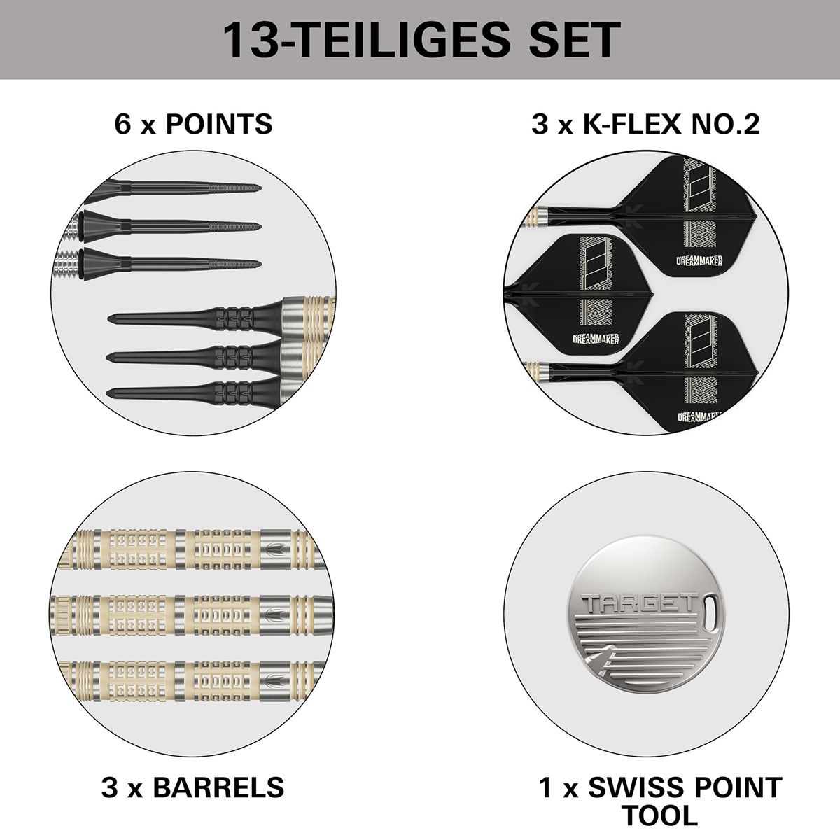Target Dimitri van den Bergh 95K 95% Softdarts 19 Gramm Softdarts