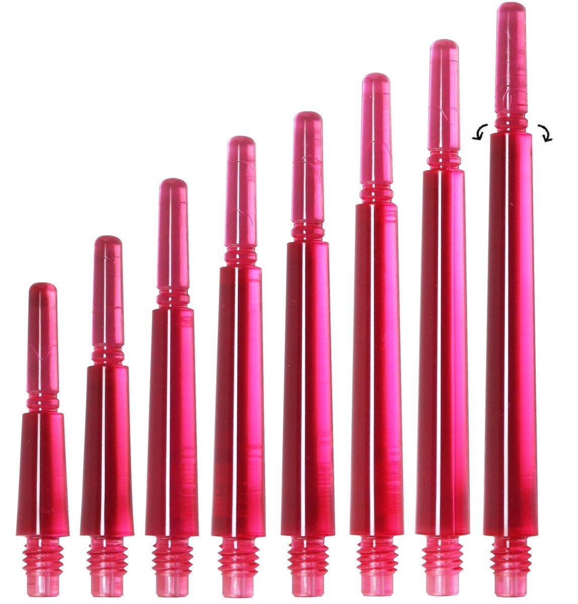 Cosmo Darts Fit Shafts Gear Normal Spinning KLAR PINK Shafts