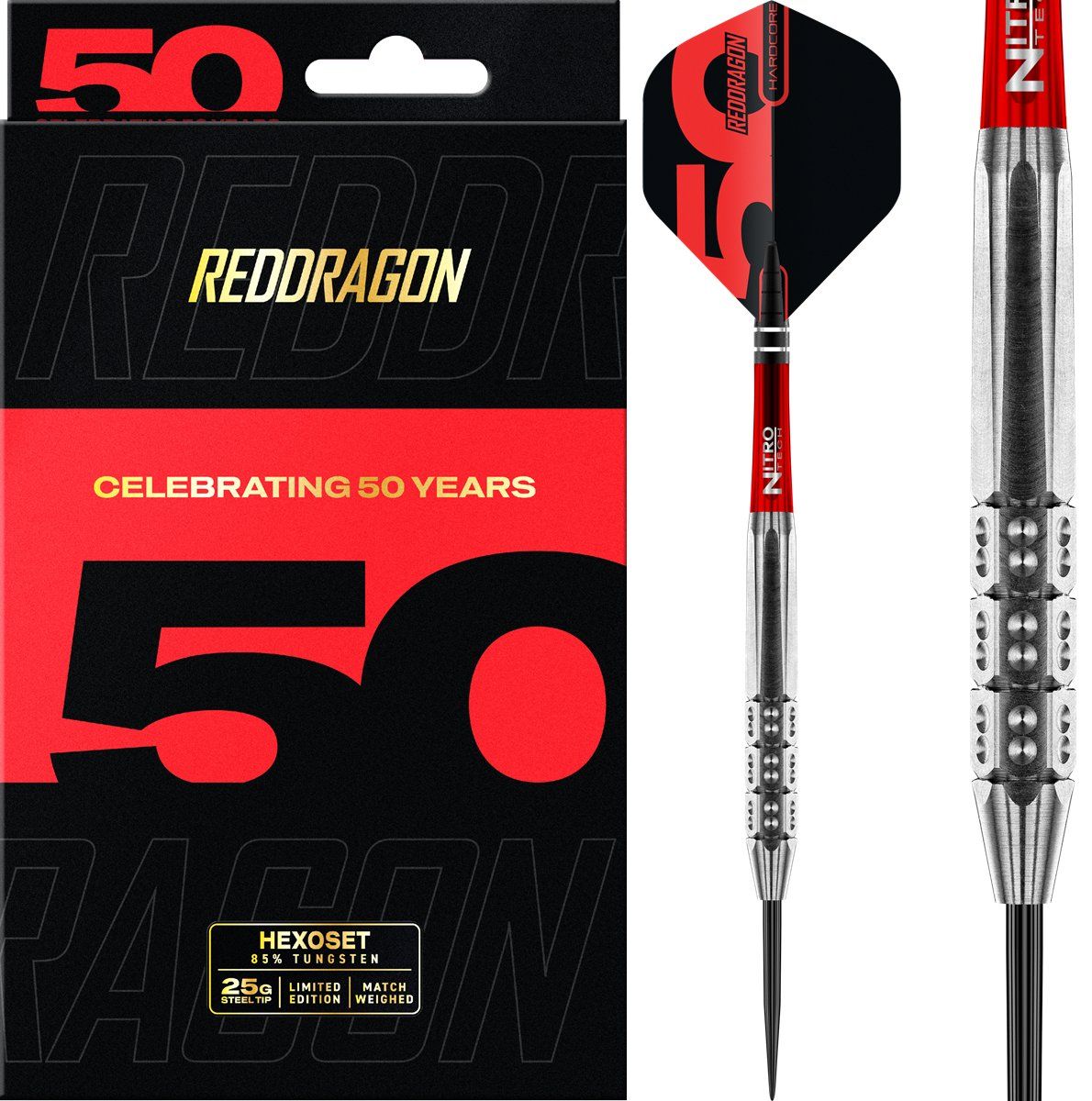 Reddragon Hexoset 3 85% Steeldarts 25 Gramm Steeldarts