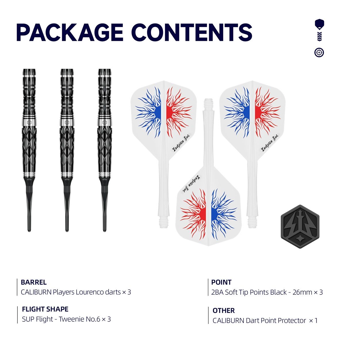 Caliburn Player Lourenco 90% Softdarts 21 Gramm Softdarts