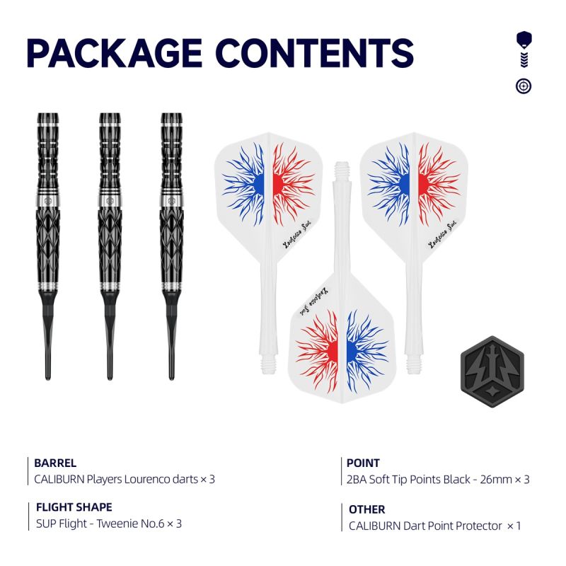 Caliburn Player Lourenco 90% Softdarts 21 Gramm Softdarts