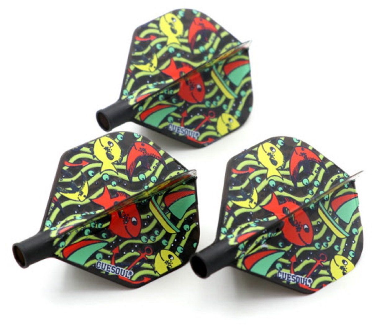 Cuesoul TERO AK4 Dart Flight Fisch Schwarz Standard Flights