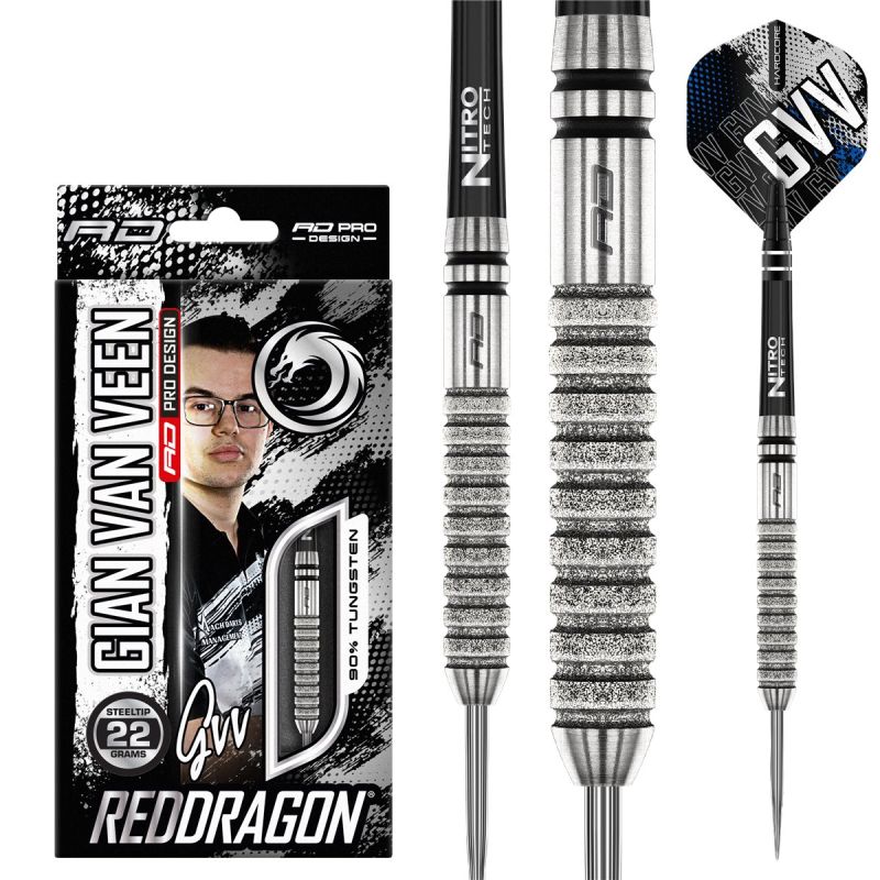 Reddragon Gian van Veen Tour Edition 90% Steeldarts 22 Gramm Steeldarts