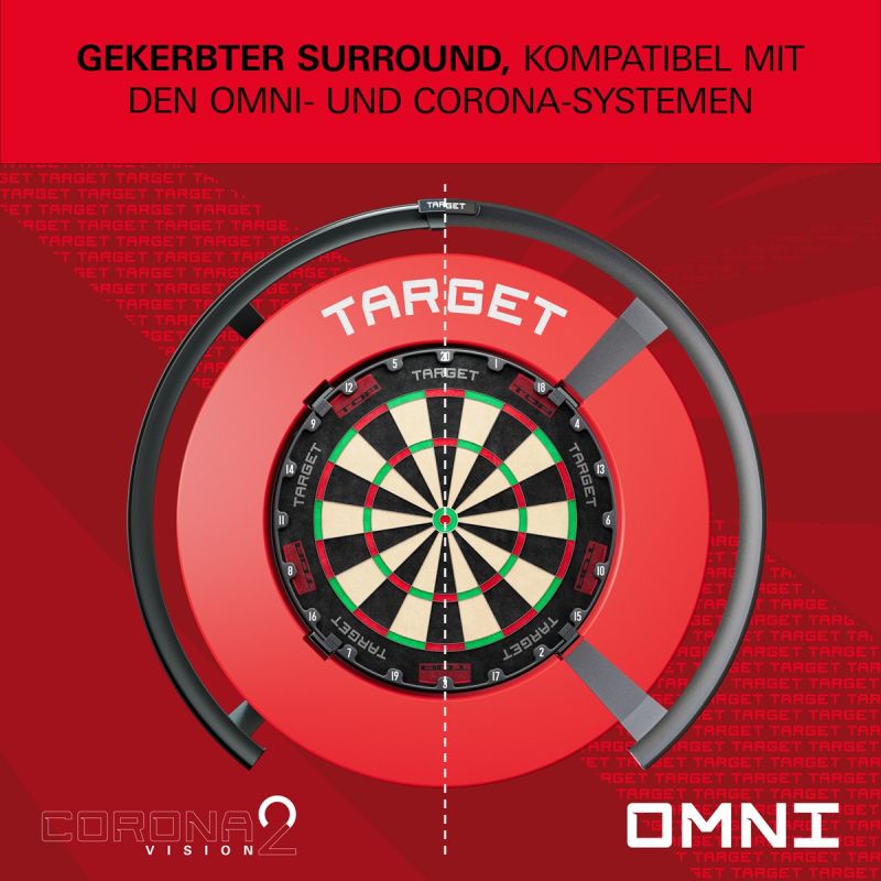 Target Notched Surround Catchring Schwarz/Rot/Grau Auffangring