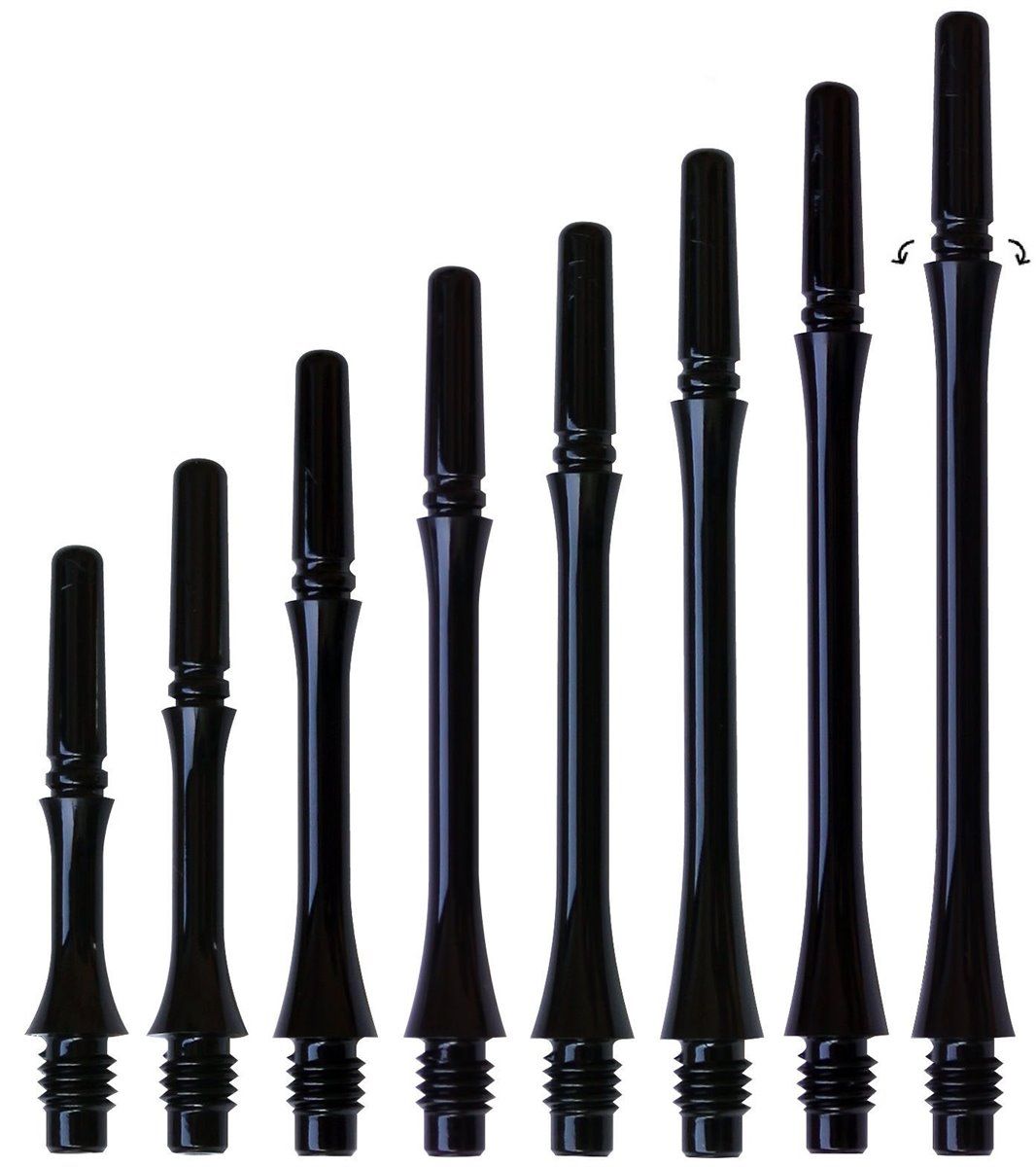 Cosmo Darts Fit Shafts Gear Slim Spinning Schwarz Shafts