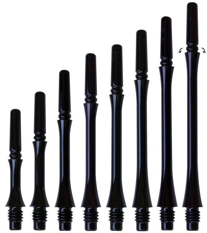 Cosmo Darts Fit Shafts Gear Slim Spinning Schwarz Shafts