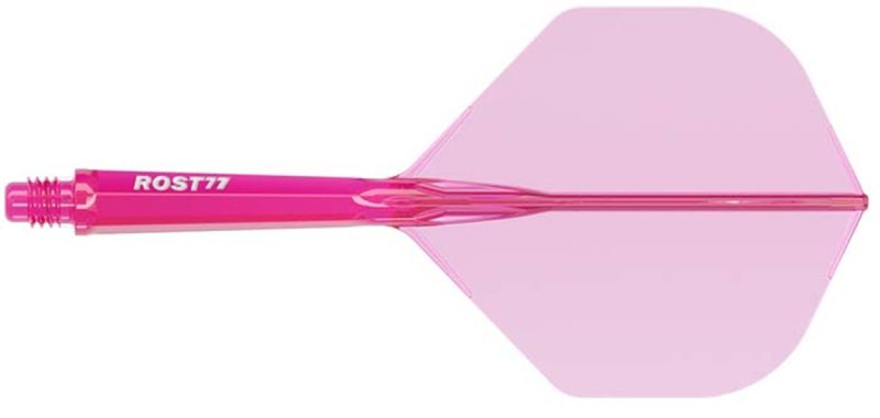 Cuesoul Dart Flight/Shaft ROST 77 Transparent Pink Small Standard Flights