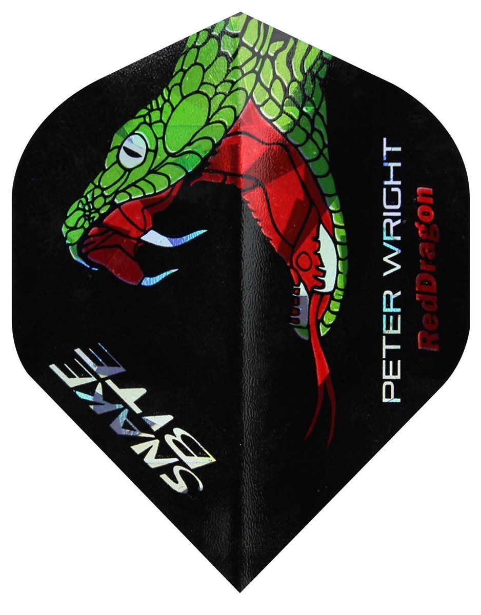 Red Dragon Dartflight - Peter Wright "Snakebite Black" Schwarz Flights