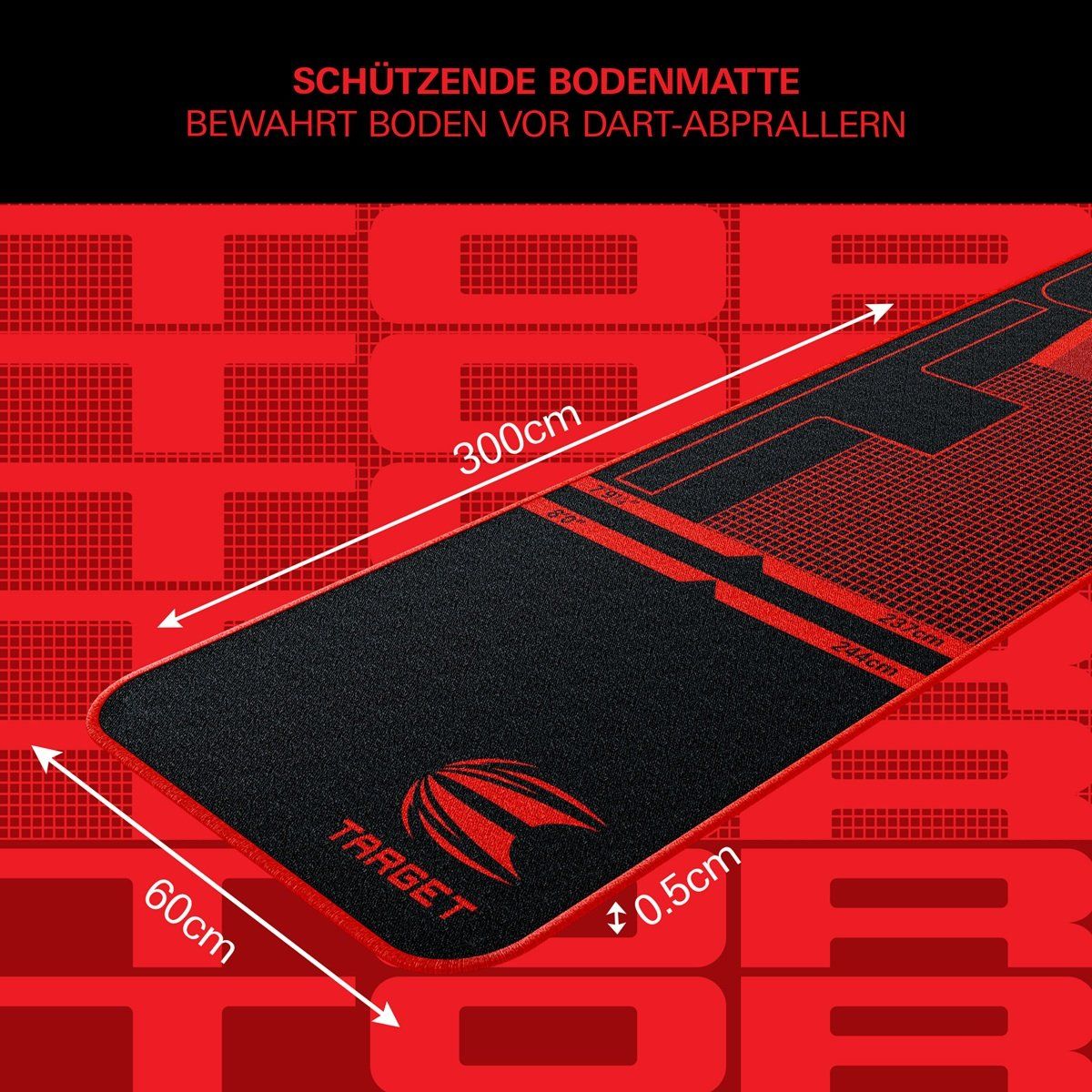Target TOR DART MAT Teppich 300 x 60 cm Dart Schutzmatte