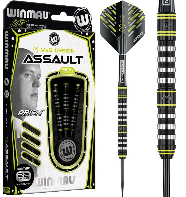 Winmau Michael van Gerwen MvG MvG Assault Steel Darts 22/23/24/25/26 Gramm Steeldarts