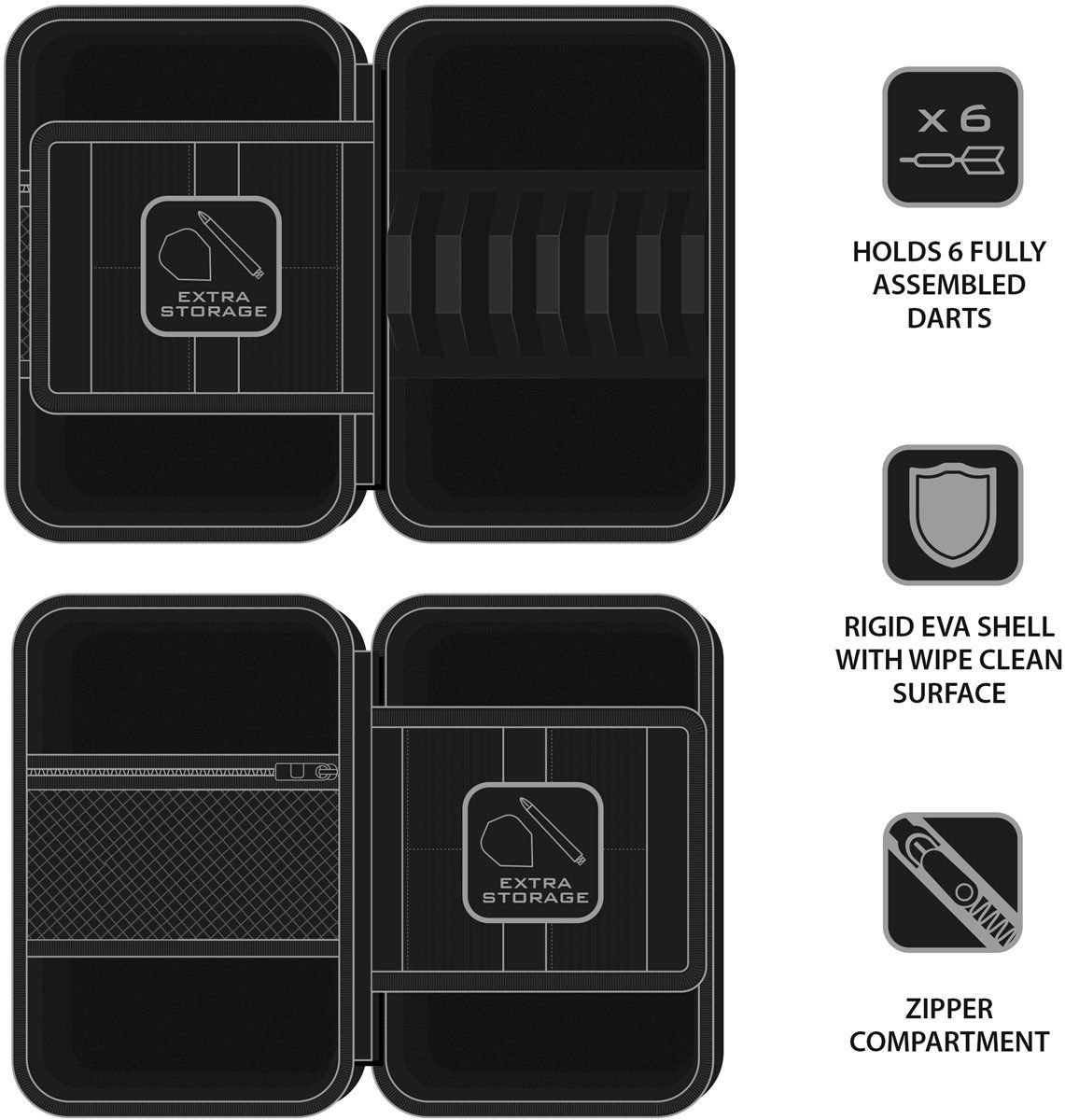 Harrows Ryan Searle 2 Pro 6 Dart Case Dart Tasche