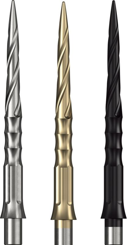 Caliburn EVO Point Spiro No Lip Silber/Schwarz/Gold 28/32/36/40 mm Wechselspitzen