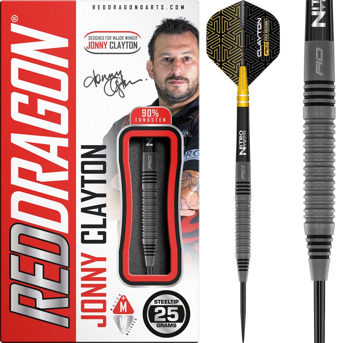 Reddragon Jonny Clayton Oxide Edition 90% Steeldarts 23/25 Gramm Steeldarts