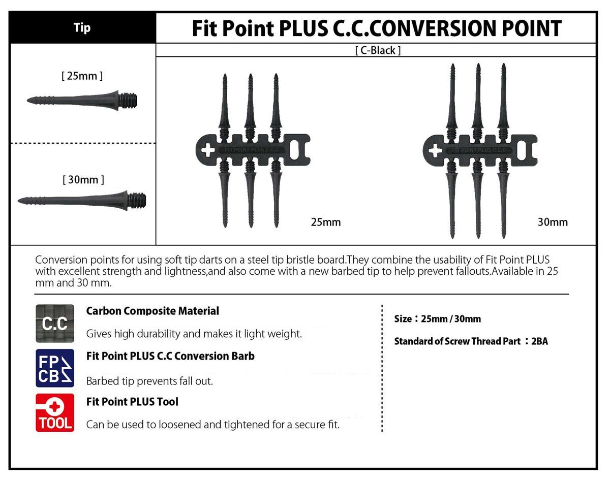 Cosmo Darts Wechsel Spitzen Conversion Points 25/30 mm Kleingewinde Schraubspitzen Tips