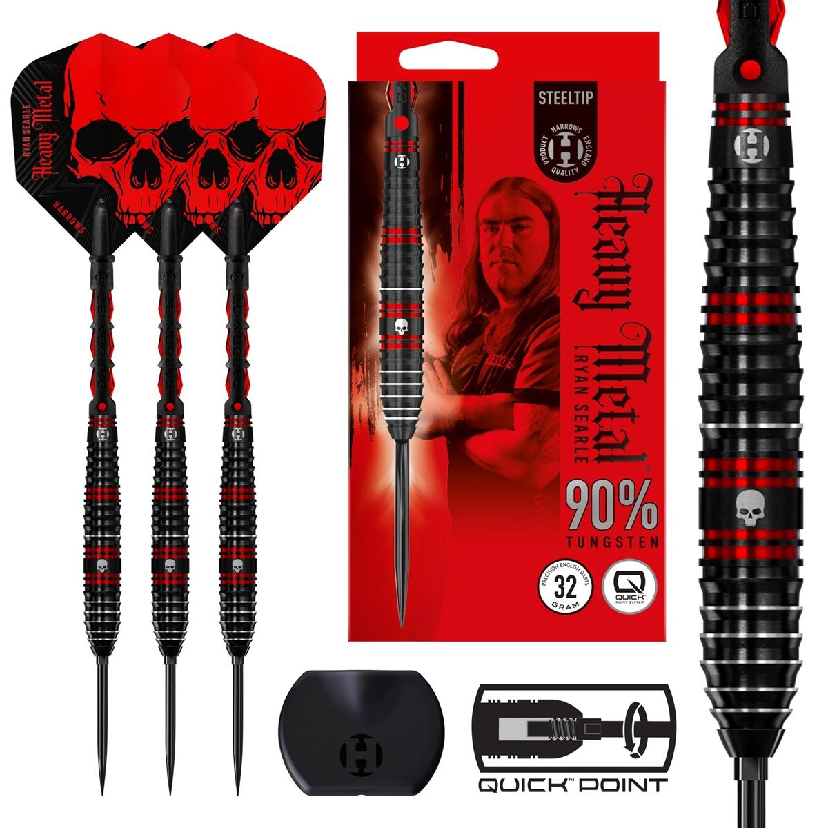 Harrows Ryan Searle Quick Point 90% Steeldarts 22/23/24/26/30/32 Gramm Steeldarts
